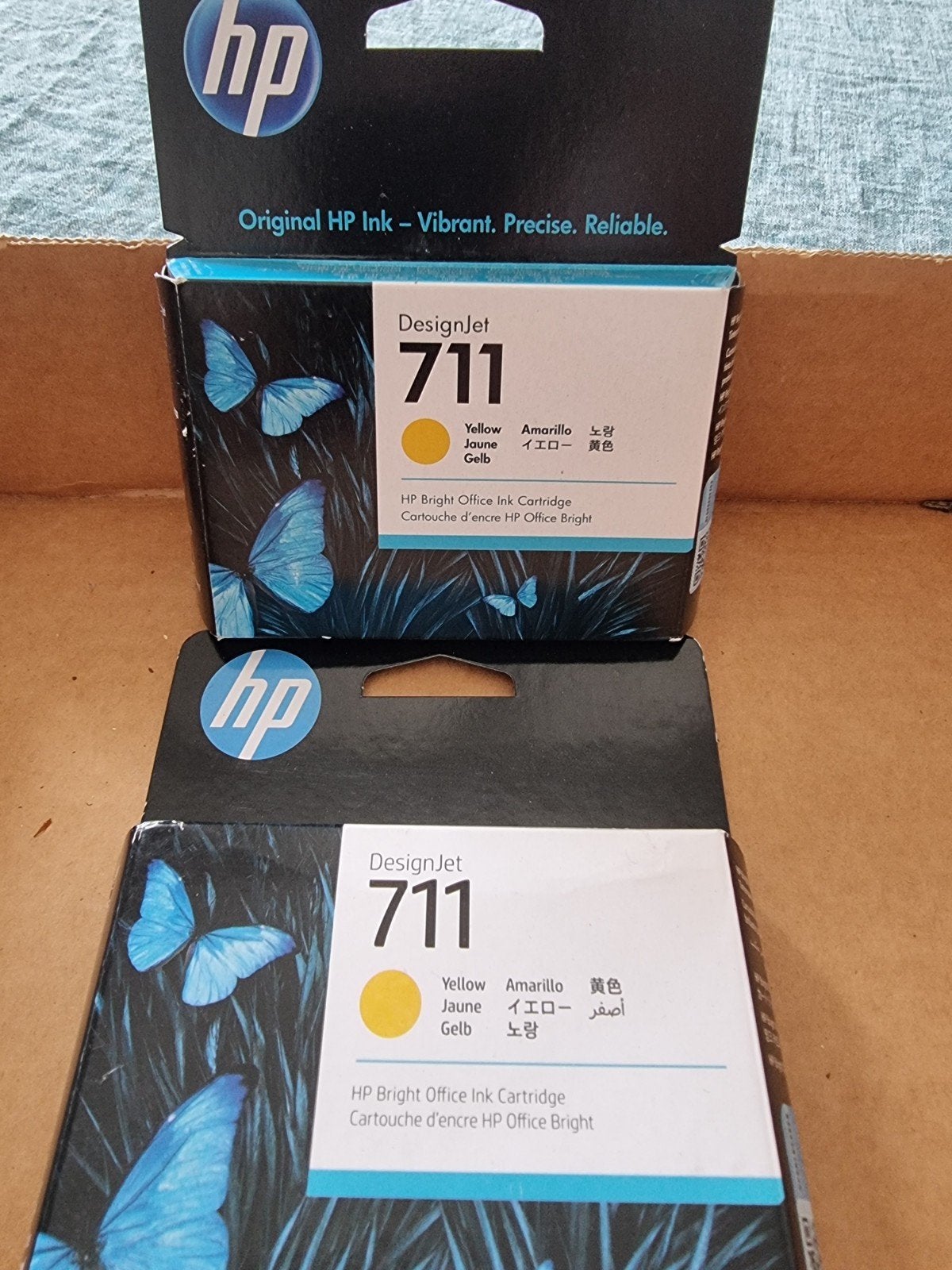 2x HP DesignJet 711 Gele Inktcartridges, Ophalen of Verzenden