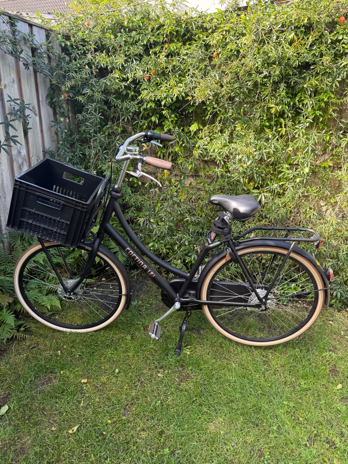Cortina U4 Transport Jet Black Matt - Maat 61, Versnellingen, 56 cm of meer, Zo goed als nieuw, Schijfrem