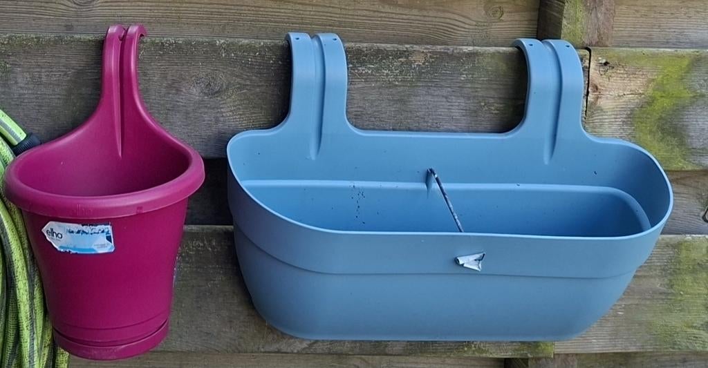 Balkon/schutting bakken, Tuin en Terras, Bloembakken en Plantenbakken, Ophalen, Kunststof, Minder dan 30 cm, Balkon