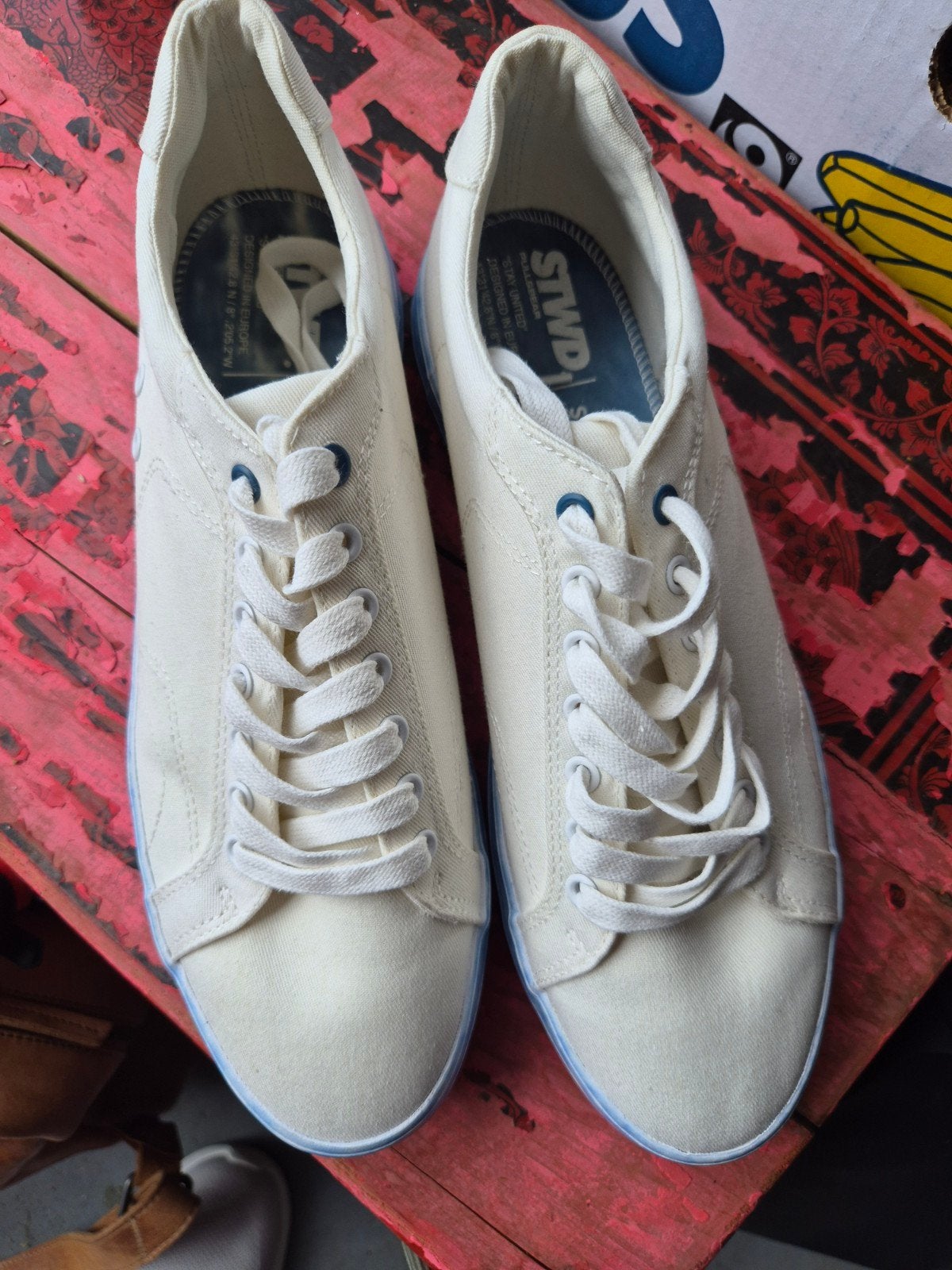 Pull&Bear STWD Sneakers Maat 43 - Zo goed als nieuw, Wit, Ophalen of Verzenden, Pull&Bear, Sneakers of Gympen