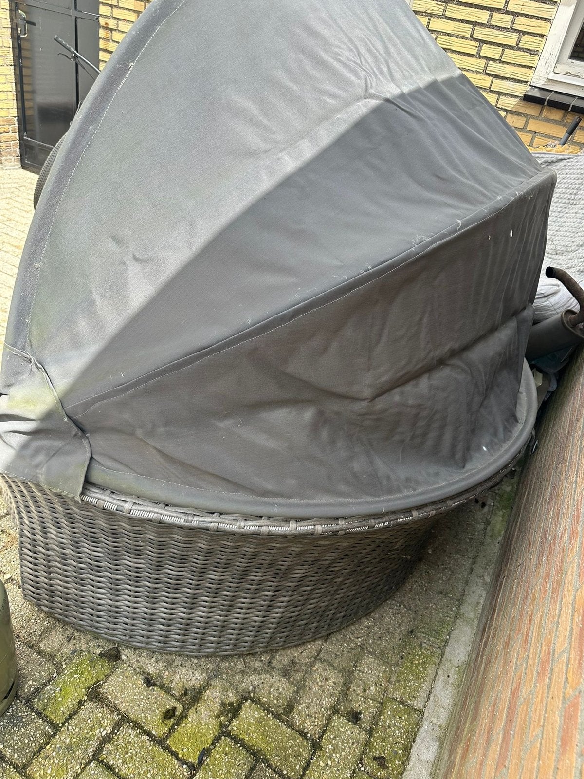 Loungeset met Zonnekap, Tuin en Terras, Tuinsets en Loungesets, Ophalen, Gebruikt, 3 zitplaatsen, Loungeset