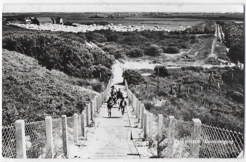 Valkenisse Duinovergang oude gelopen Ansichtkaart ( B3039, Ophalen of Verzenden, 1960 tot 1980, Gelopen