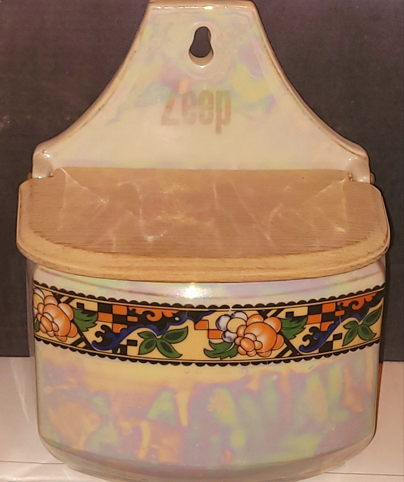 Prachtig Art Deco Lusterware parelmoerglazuur FEKA zeepbakje, Ophalen
