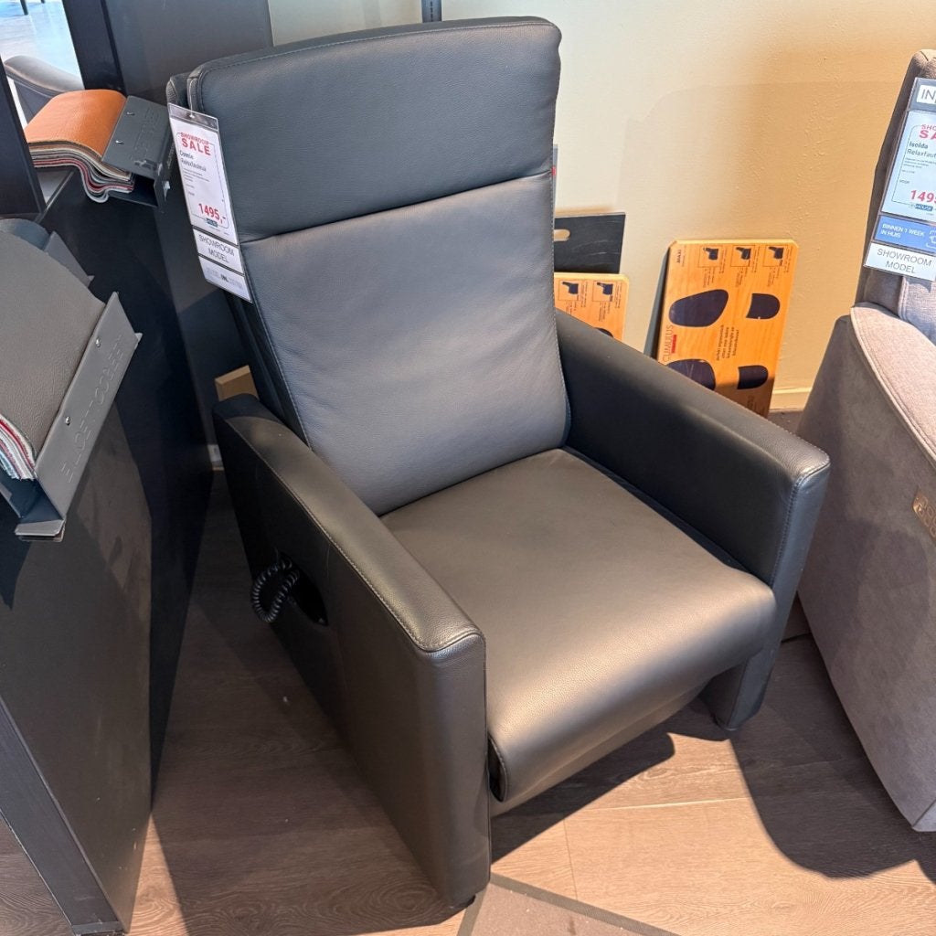 Sta-op relaxfauteuil Connie - Leder Zwart - Weber, Huis en Inrichting, Niet ingevuld, Niet ingevuld, Niet ingevuld
