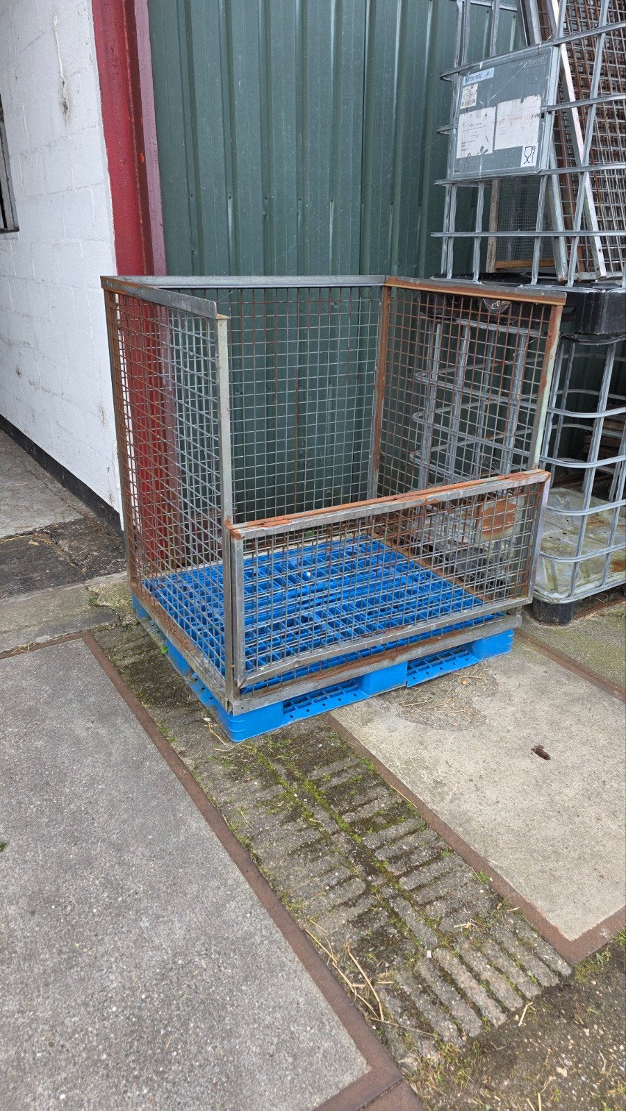 Stalen gaas krat met handige klep, Ophalen, 100 cm of meer, 60 cm of meer, 50 cm of meer