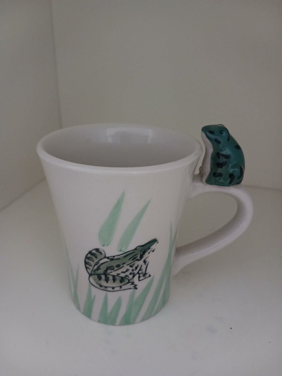 Vintage 3D Kikkermok – ART+DESIGN Handgeschilderd, Ophalen of Verzenden, Zo goed als nieuw, Reptiel of Amfibie, Beeldje of Figuurtje