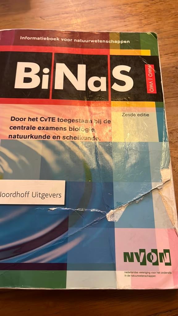 Binas zesde editie, Ophalen of Verzenden, Gelezen, Natuurwetenschap