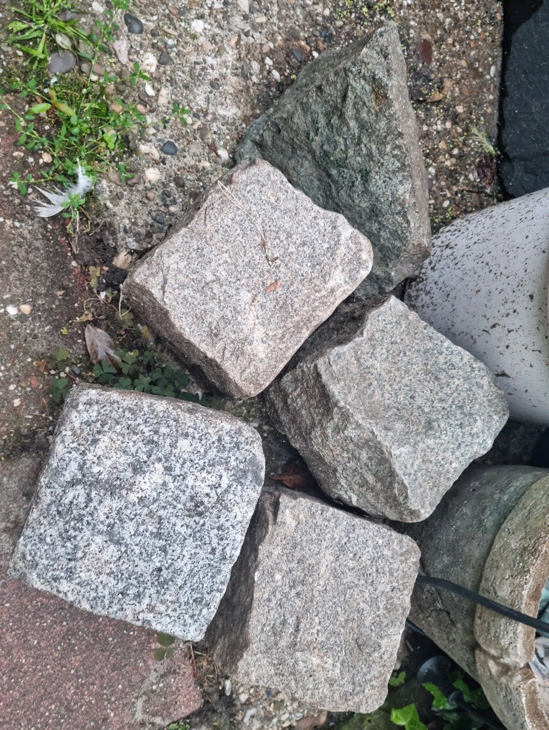 Zware kinderkoppen graniet natuurblokken 5stuks basalt kei, Graniet, Overige typen, Ophalen of Verzenden, Zo goed als nieuw