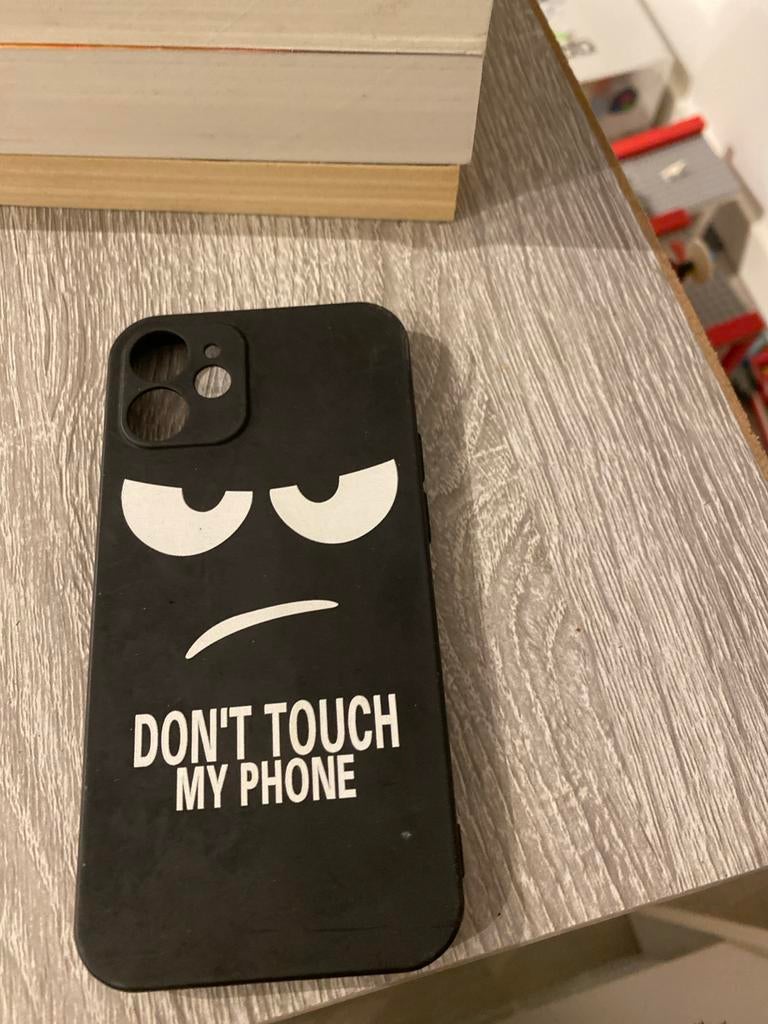 iPhone 12 mini hoesje "Don't Touch My Phone", Telecommunicatie, Mobiele telefoons | Hoesjes en Frontjes | Apple iPhone, Zwart