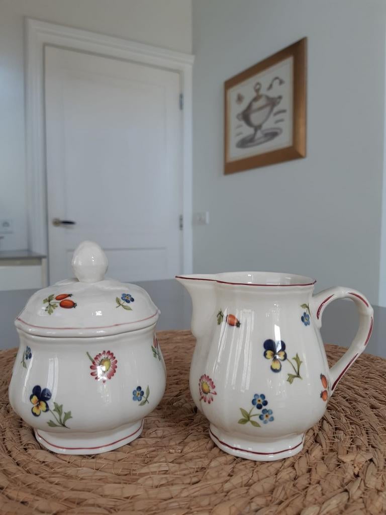 Suikerpot en melkkannetje Villeroy en Boch Petite Fleur, Huis en Inrichting, Keuken | Servies, Overige typen, Ophalen of Verzenden