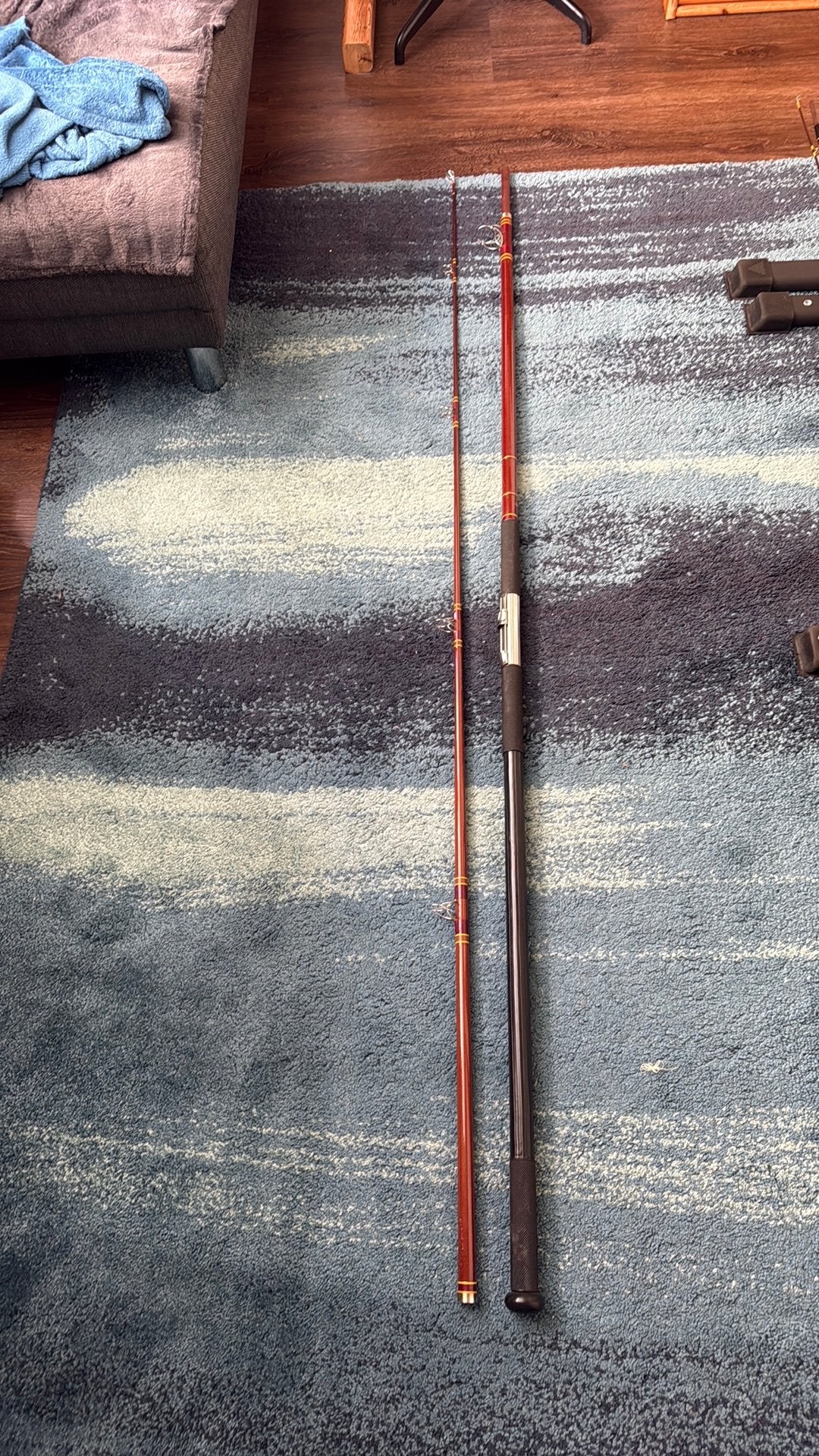 Vintage Flamingo strandhengel 3,90 m, 150-175 g, Ophalen, Zo goed als nieuw, Werphengel