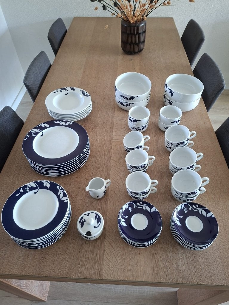 Douwe Egberts servies (blauw), Ophalen, Gebruikt, Overige merken, Overige stijlen