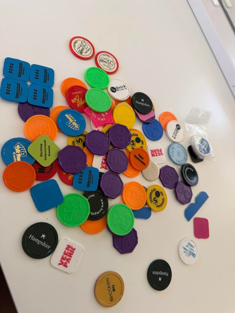 Diverse collectie consumptiemunten en tokens, Ophalen of Verzenden