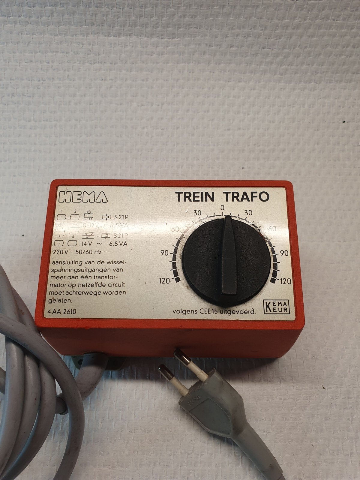 Hema Trein Trafo - Getest en Werkend, Overige merken, Gebruikt, Ophalen of Verzenden, Analoog