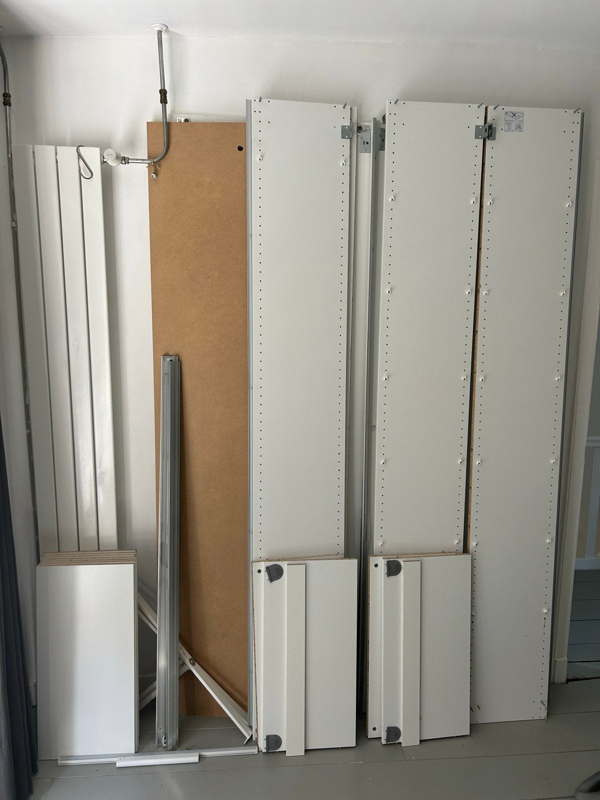 IKEA PAX kledingkast met schuifdeuren (236x150x43 cm), Huis en Inrichting, Kasten | Kledingkasten, Ophalen, Met plank(en), Gebruikt