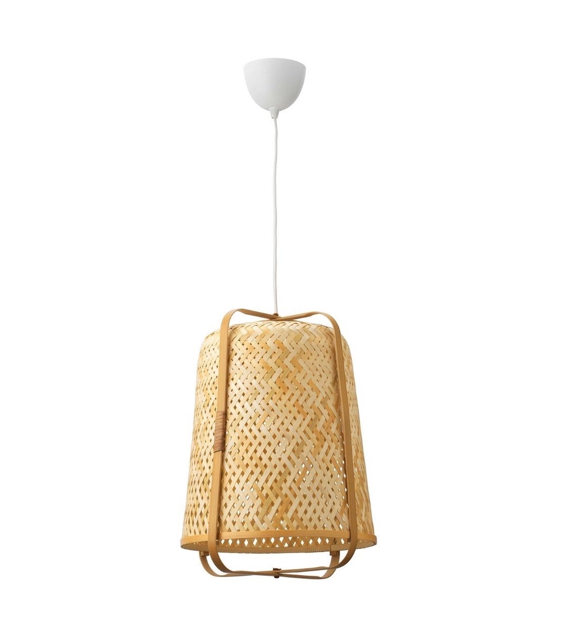 Ikea Knixhult Hanglamp - Bamboe Design, Ophalen, Zo goed als nieuw, Natuurlijk materiaal, E27 (groot)