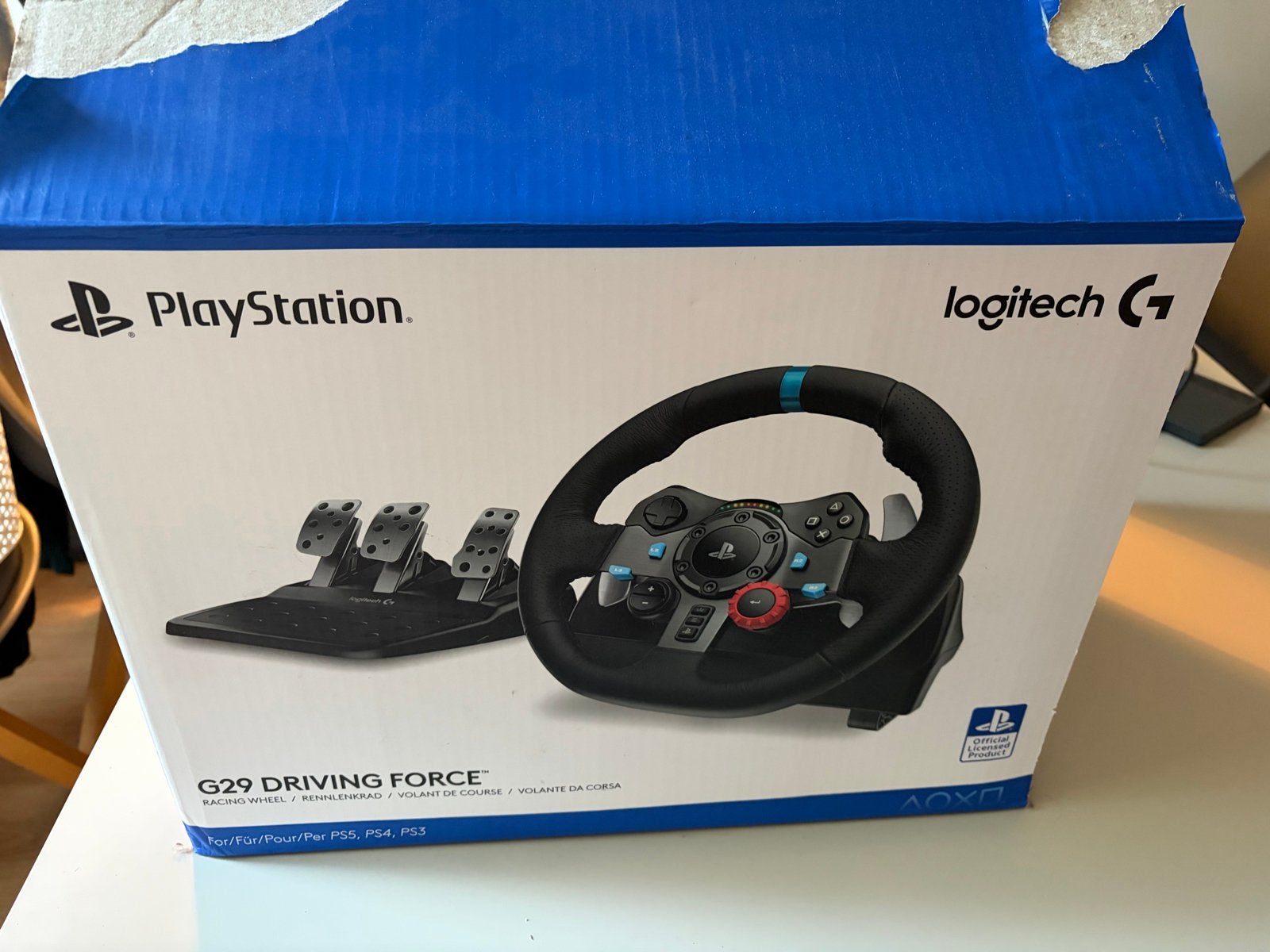 Logitech G29 Driving Force racestuur met pedalen en standaar, Spelcomputers en Games, Ophalen, Racestuur, Force feedback, PlayStation