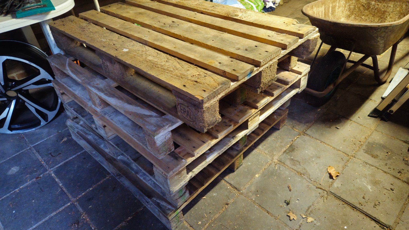 5x pallet GRATIS, Ophalen, Gebruikt, Pallet