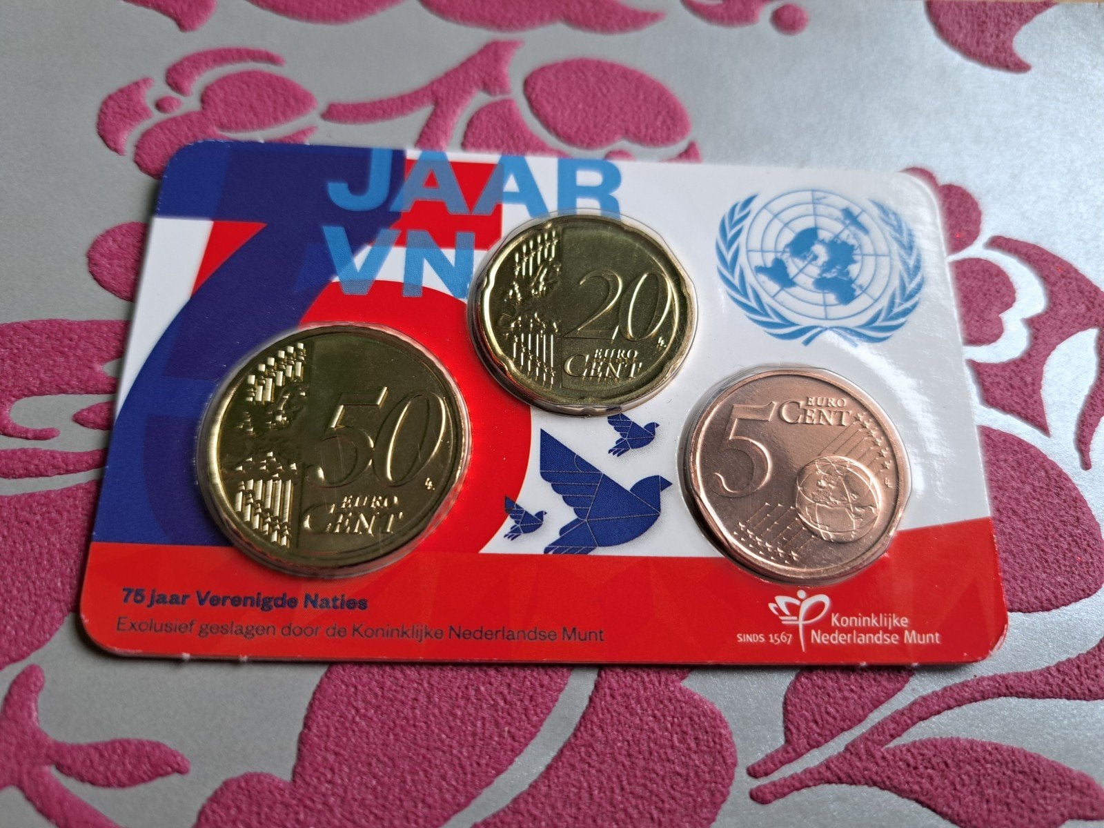 75 jaar VN 2020 coincard, Ophalen of Verzenden, Euro's