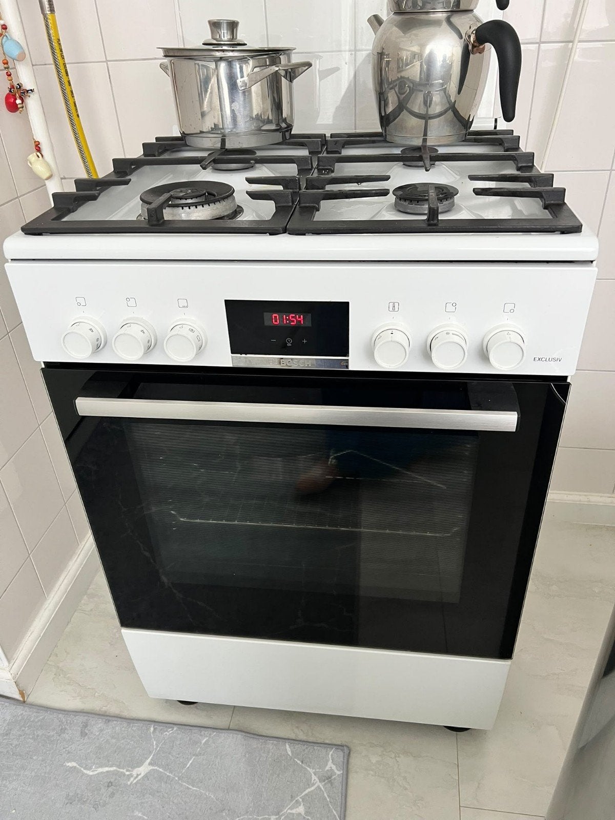 Bosch gasfornuis met oven (1 pit defect), Ophalen, Gebruikt, 60 cm of meer, 4 kookzones