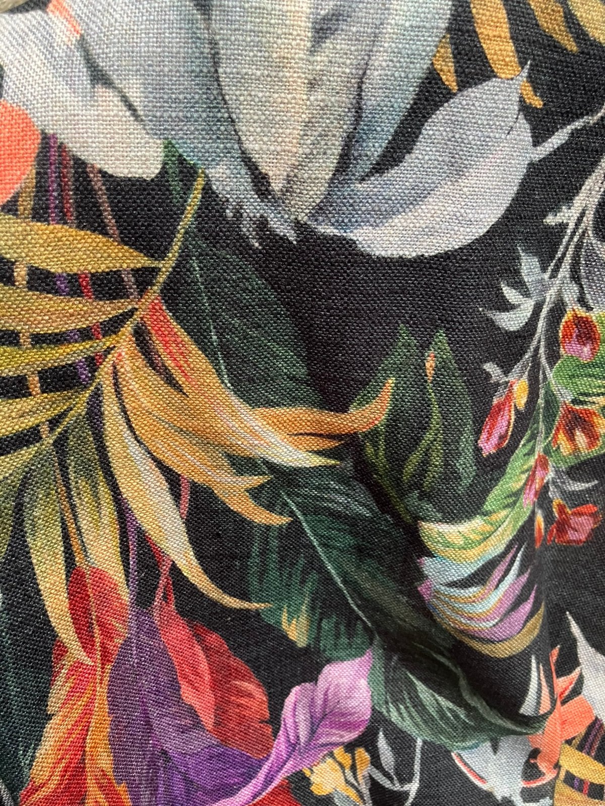 Prachtige woonkamer gordijnen met botanische print, Huis en Inrichting, Overige materialen, Kwantum, Ophalen of Verzenden, Zo goed als nieuw