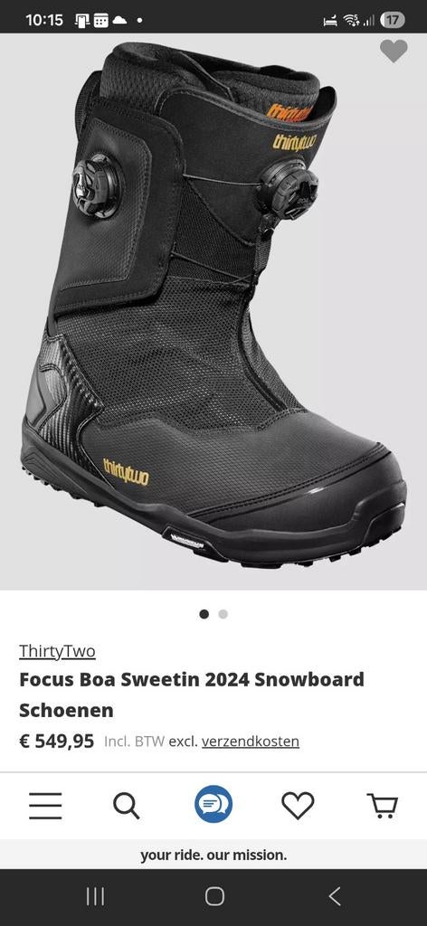 ThirtyTwo
Focus Boa Sweetin 2024 Snowboard Schoenen mt 44.5, Sport en Fitness, Snowboarden, Ophalen of Verzenden, Zo goed als nieuw