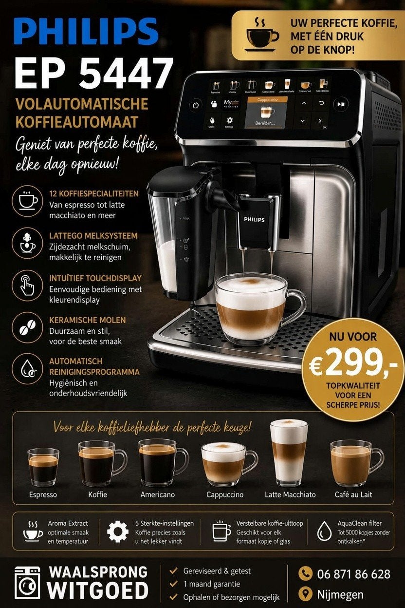 Philips EP 5447 Volautomaat, Ophalen, Gebruikt
