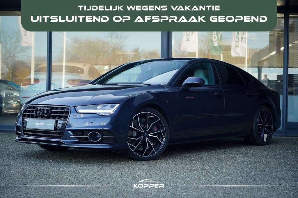 Audi A7 Sportback 4.0 TFSI S7 quattro Pro Line Plus / Luchtv, Gebruikt, Regensensor, 4 stoelen, Zwart