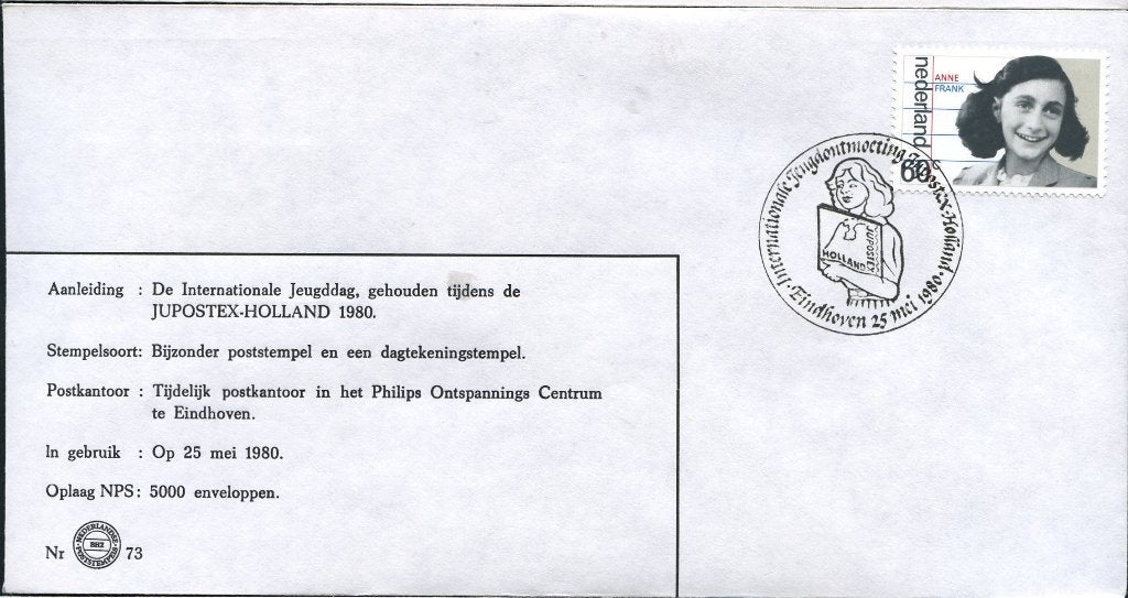 Nederland 1980 Jupostex Anne Frank  48, Verzenden, Envelop