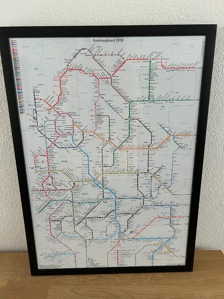 Snelweg kaart 2018, Ophalen, 1980 tot heden, Zo goed als nieuw, Overige onderwerpen