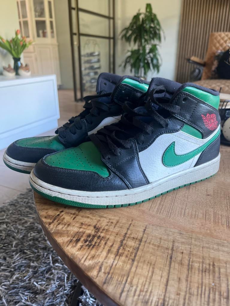 Nike Air Jordan 1 Mid Pine Green, Ophalen, Gedragen, Overige kleuren, Sneakers of Gympen