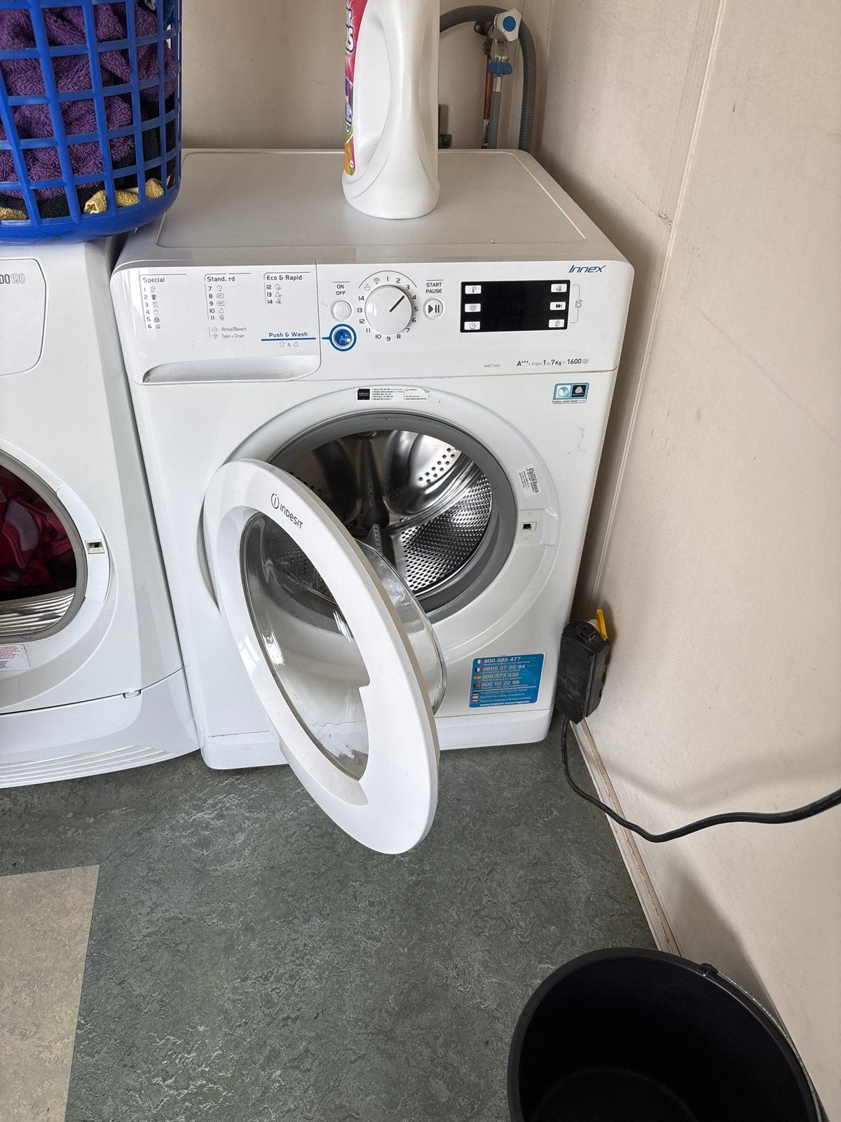 Indesit Wasmachine XWE 71683X W EU - 7kg, 1600 toeren, Ophalen, 6 tot 8 kg, Gebruikt, 1600 toeren of meer