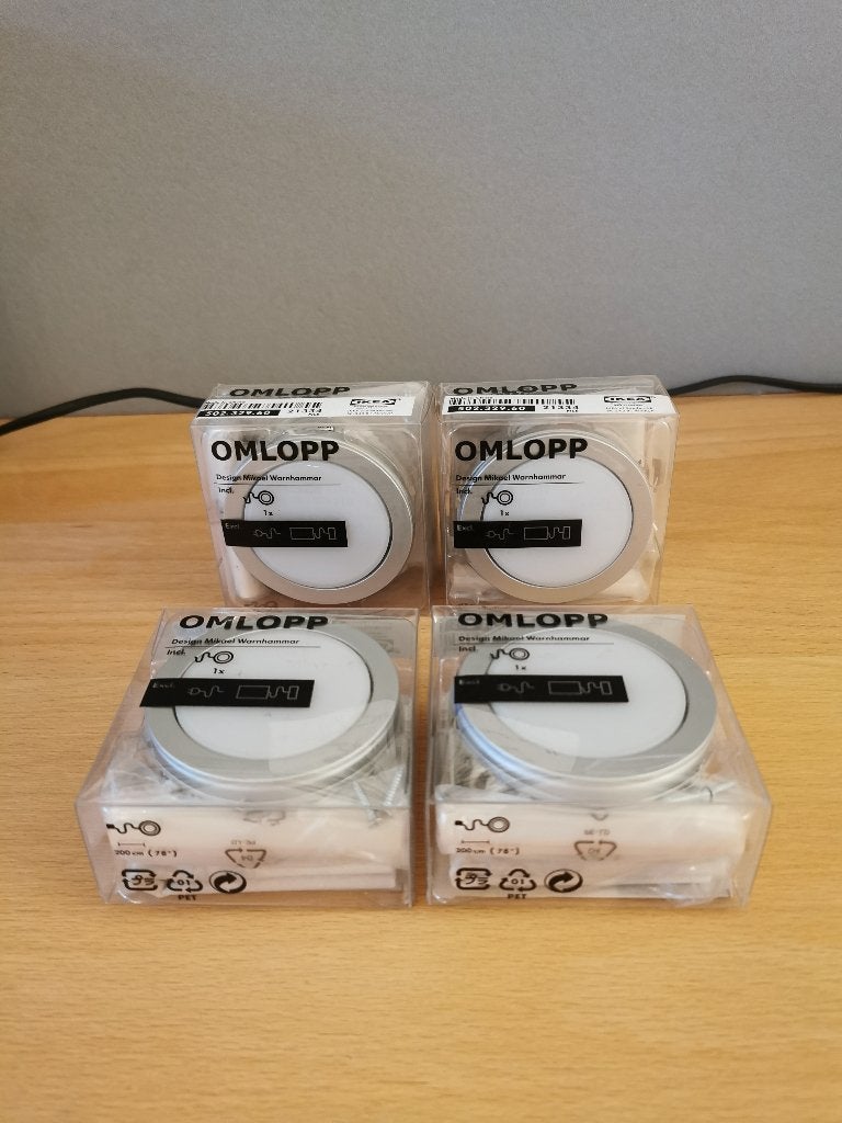 IKEA OMLOPP LED spots (4 stuks), Huis en Inrichting, Dimbaar, Nieuw, Overige fittingen, Ophalen of Verzenden