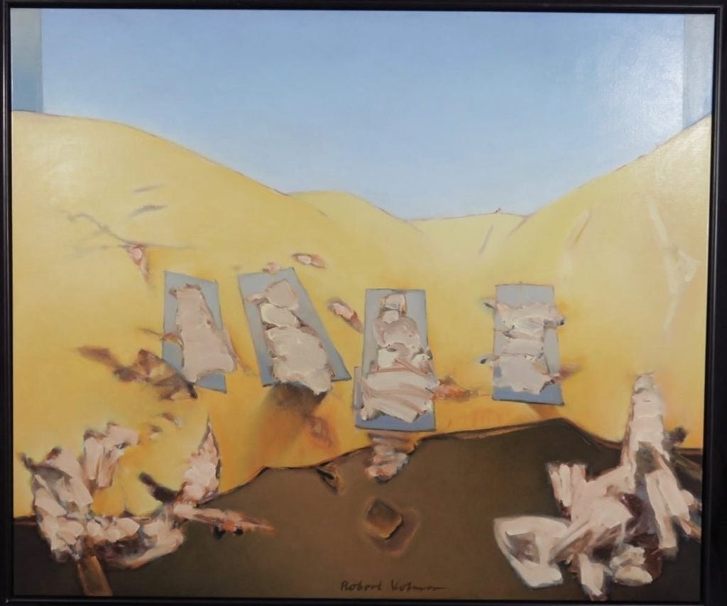 Robert Volmer - Human Landscape - Olieverf op doek, Antiek en Kunst, Kunst | Schilderijen | Abstract, Ophalen