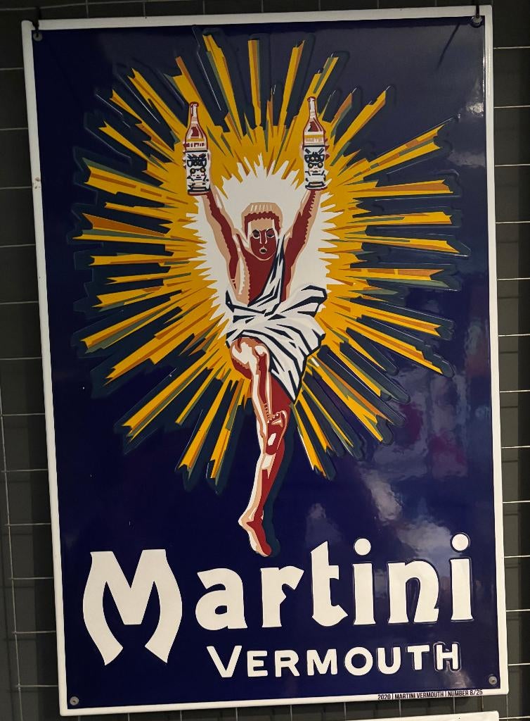 emaille reclamebord martini, Ophalen of Verzenden, Nieuw, Reclamebord