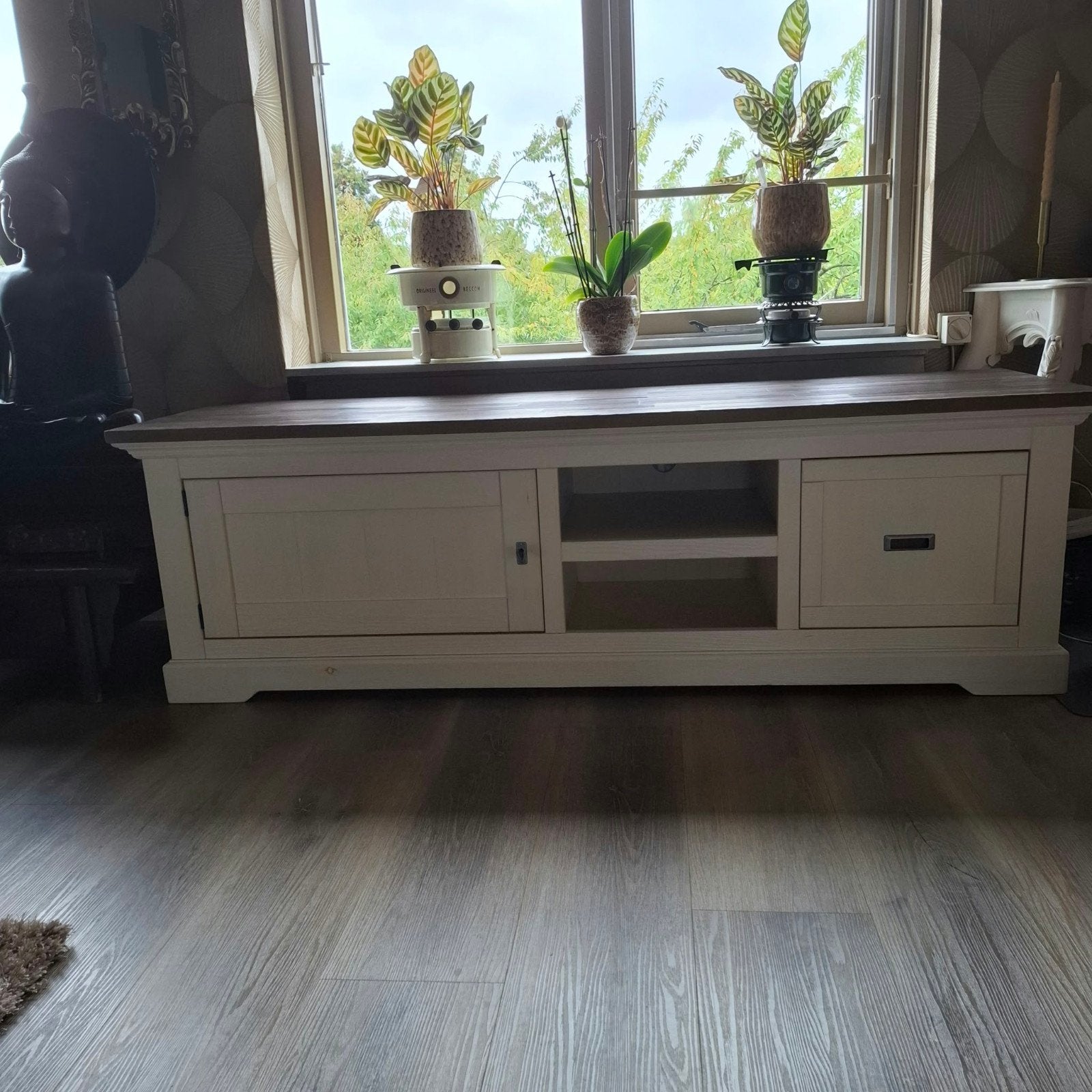 tv meubel, Ophalen, 150 tot 200 cm, Zo goed als nieuw, Minder dan 100 cm