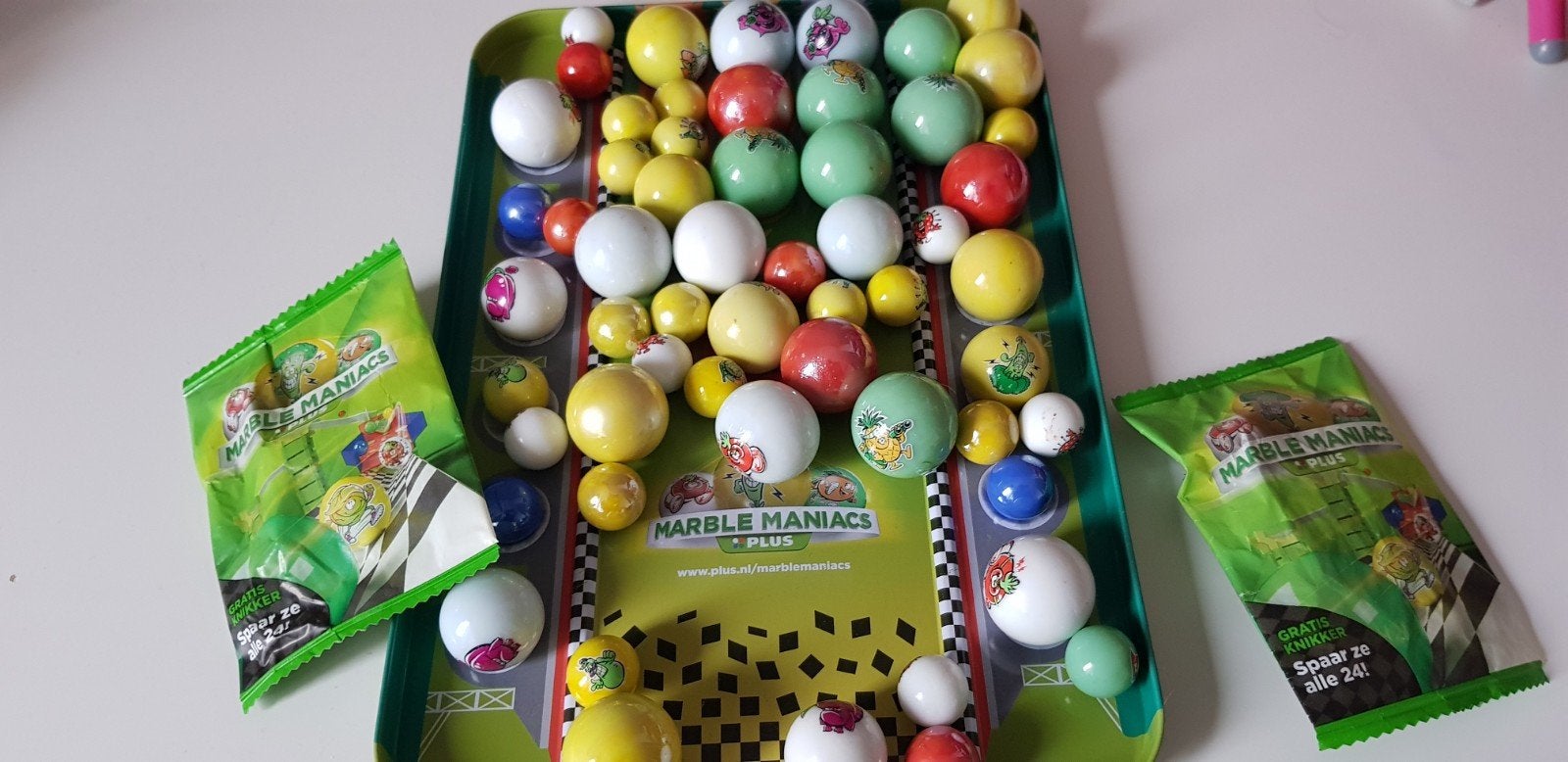 Marble Maniacs knikkers van Plus supermarkt actie, Plus, Ophalen of Verzenden
