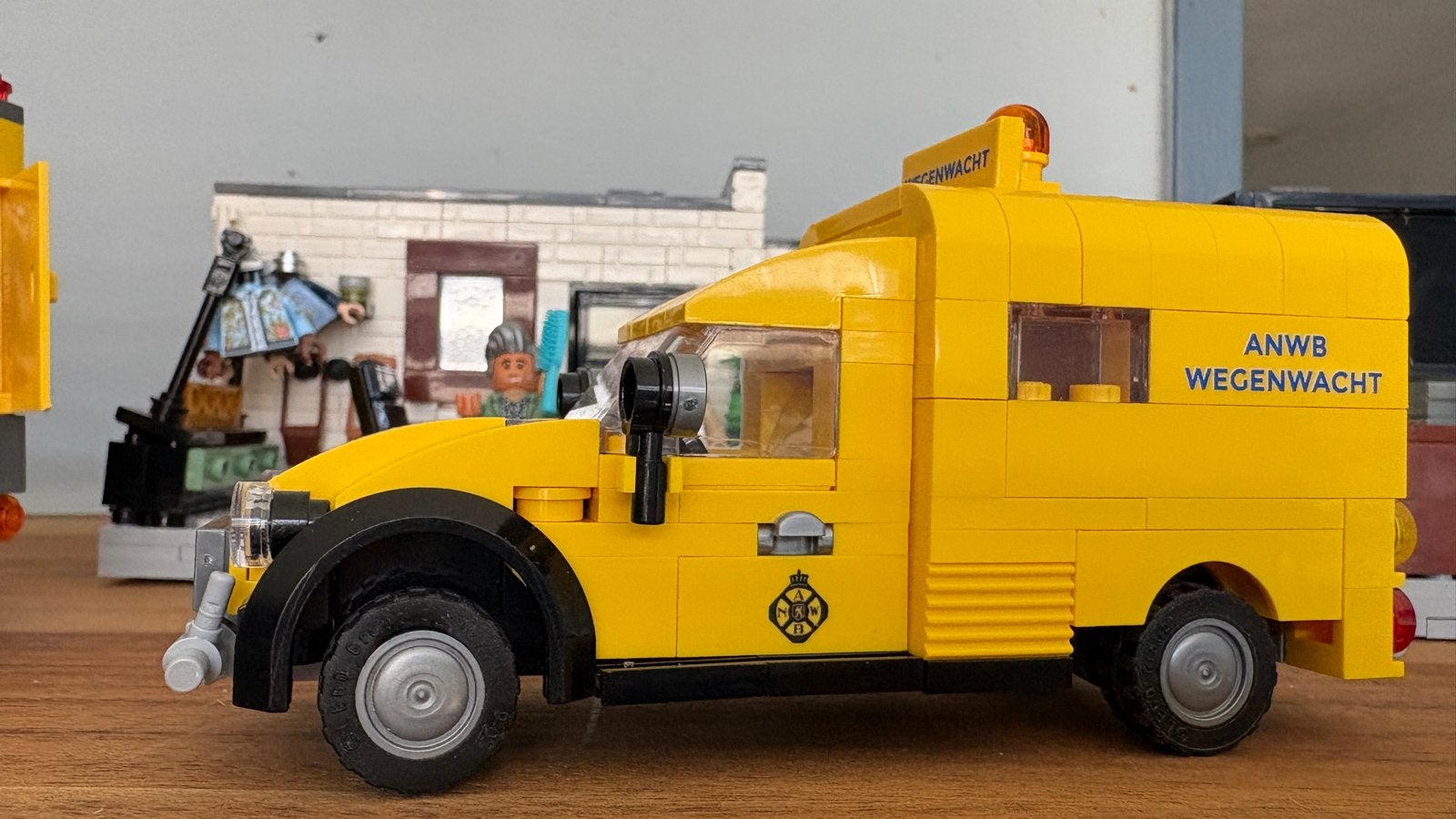Unieke LEGO ANWB Wegenwacht auto met bouwtekening, Ophalen of Verzenden, Zo goed als nieuw