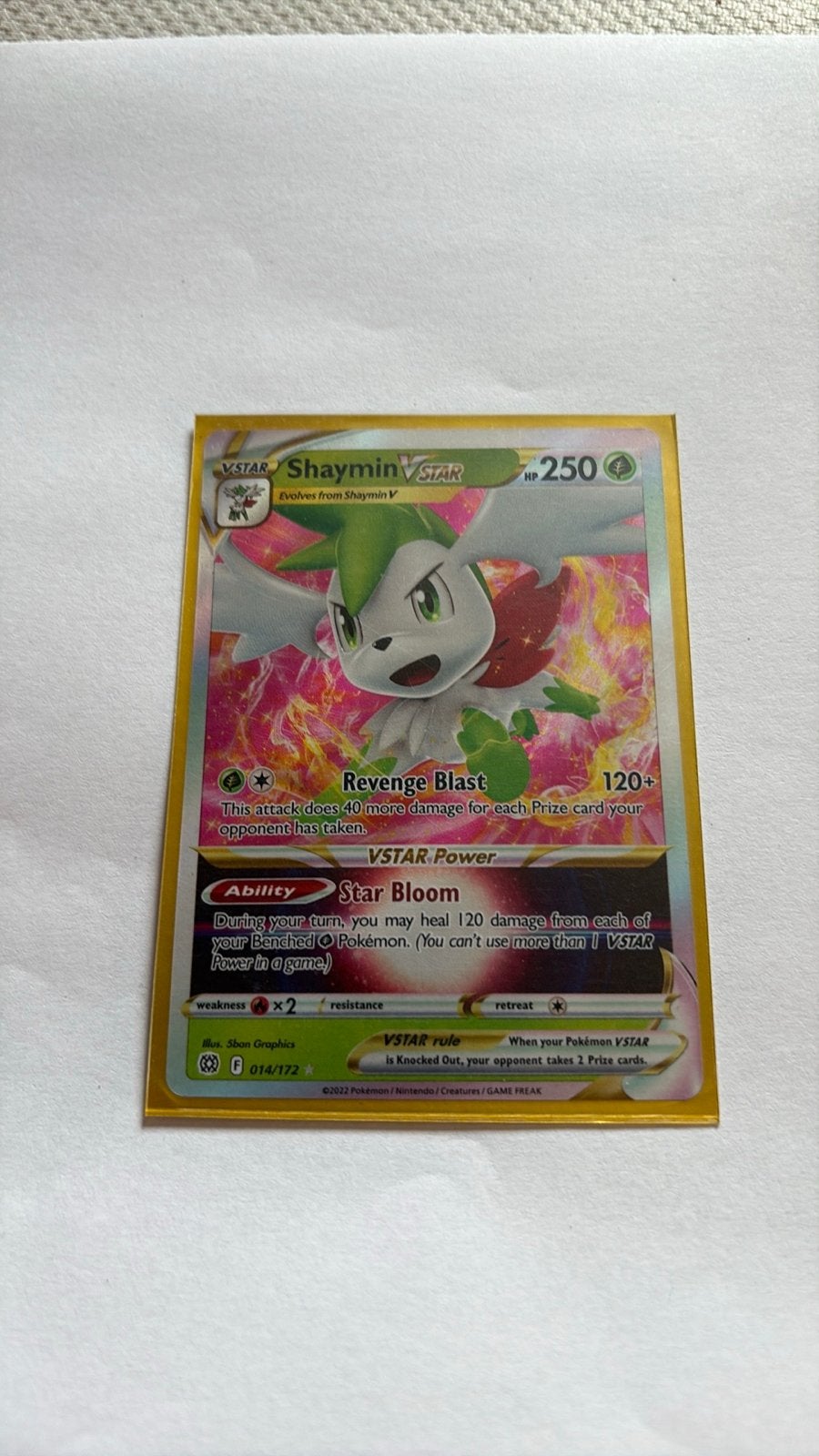 Shaymin VSTAR Pokémon Kaart 014/172, Ophalen, Zo goed als nieuw, Losse kaart