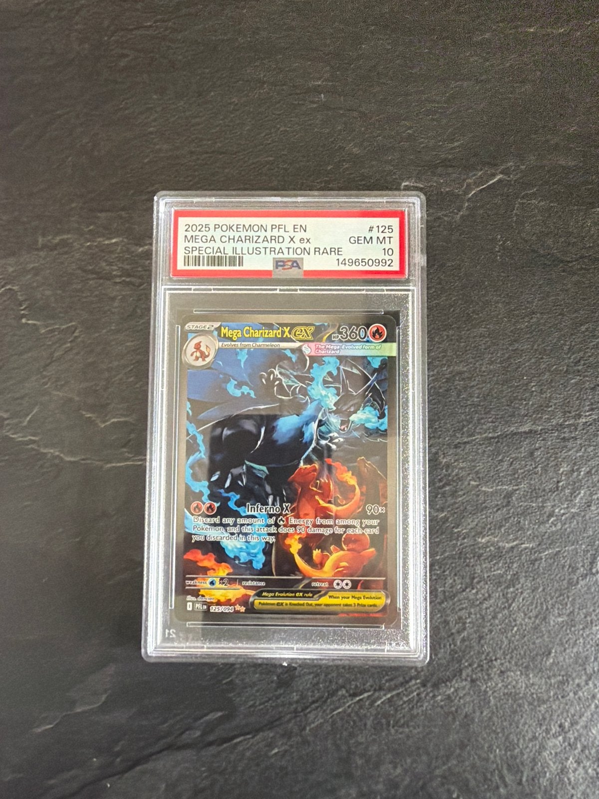 PSA 10 MEGA CHARIZARD X EX 125/094 Special Illustration Rare, Hobby en Vrije tijd, Verzamelkaartspellen | Pokémon, Ophalen of Verzenden