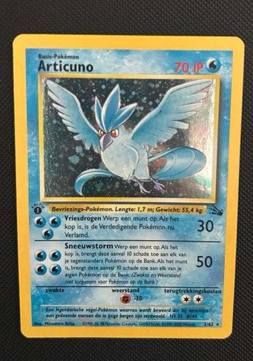 Pokémon Articuno fossil 1st edition dutch- Vintage Foil, Hobby en Vrije tijd, Verzamelkaartspellen | Pokémon, Ophalen, Gebruikt