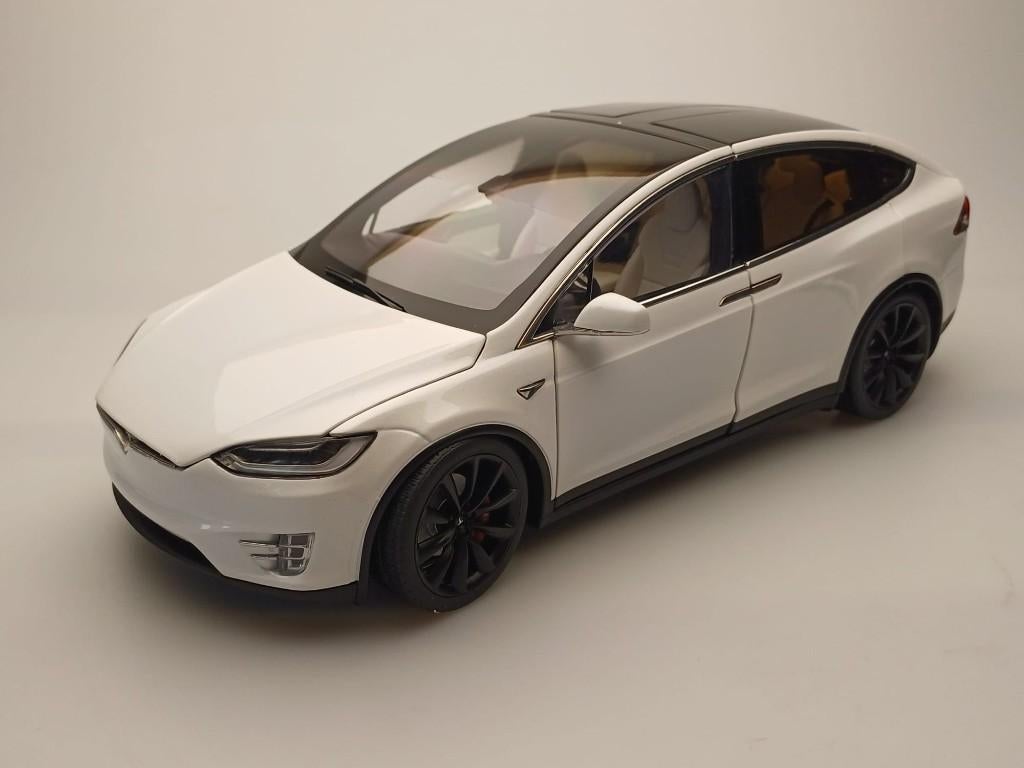 1:18 Tesla Model X - 2016 - Wit HQ model AANBIEDING!, Overige merken, Auto, ., Nieuw