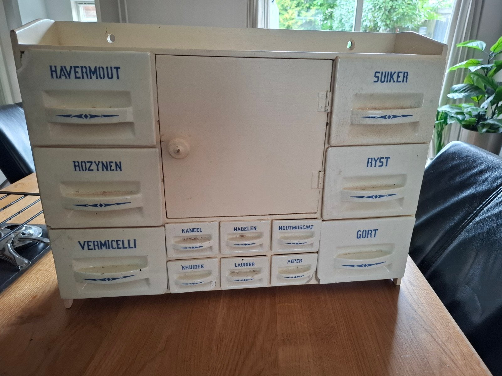 Vintage Keukenrek met Porseleinen Laden - Kruidenrek, Ophalen