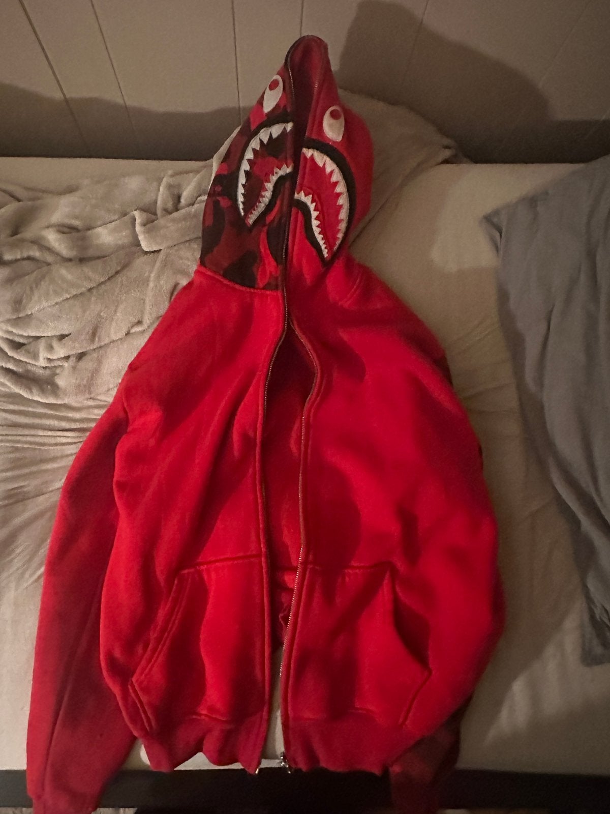 Rode bape full zip vest, Ophalen of Verzenden, Gedragen, Maat 56/58 (XL), Rood
