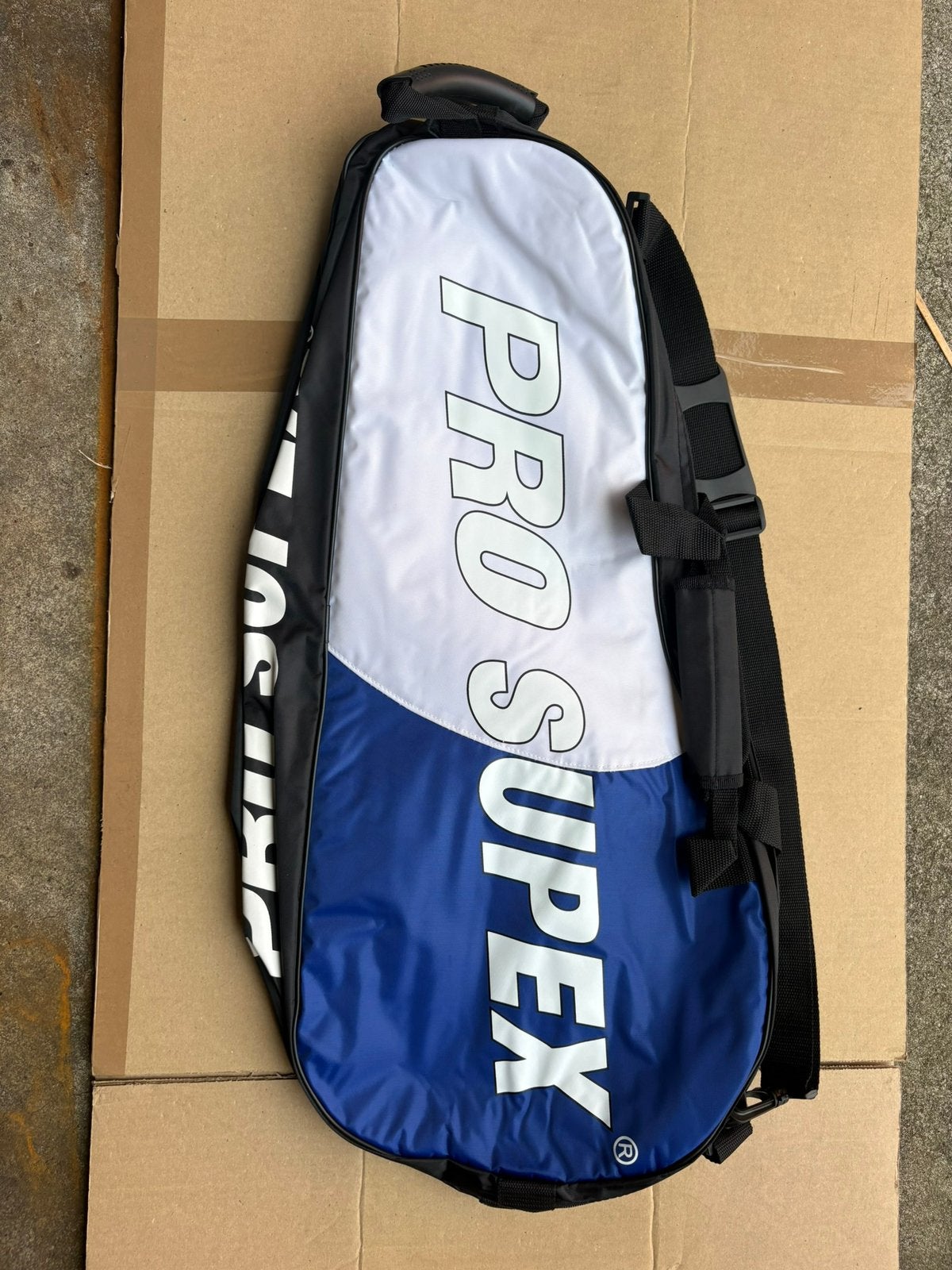 Pro Supex tennistas / rackettas – blauw wit – schouderband, Nieuw, Ophalen of Verzenden, Tas, L2