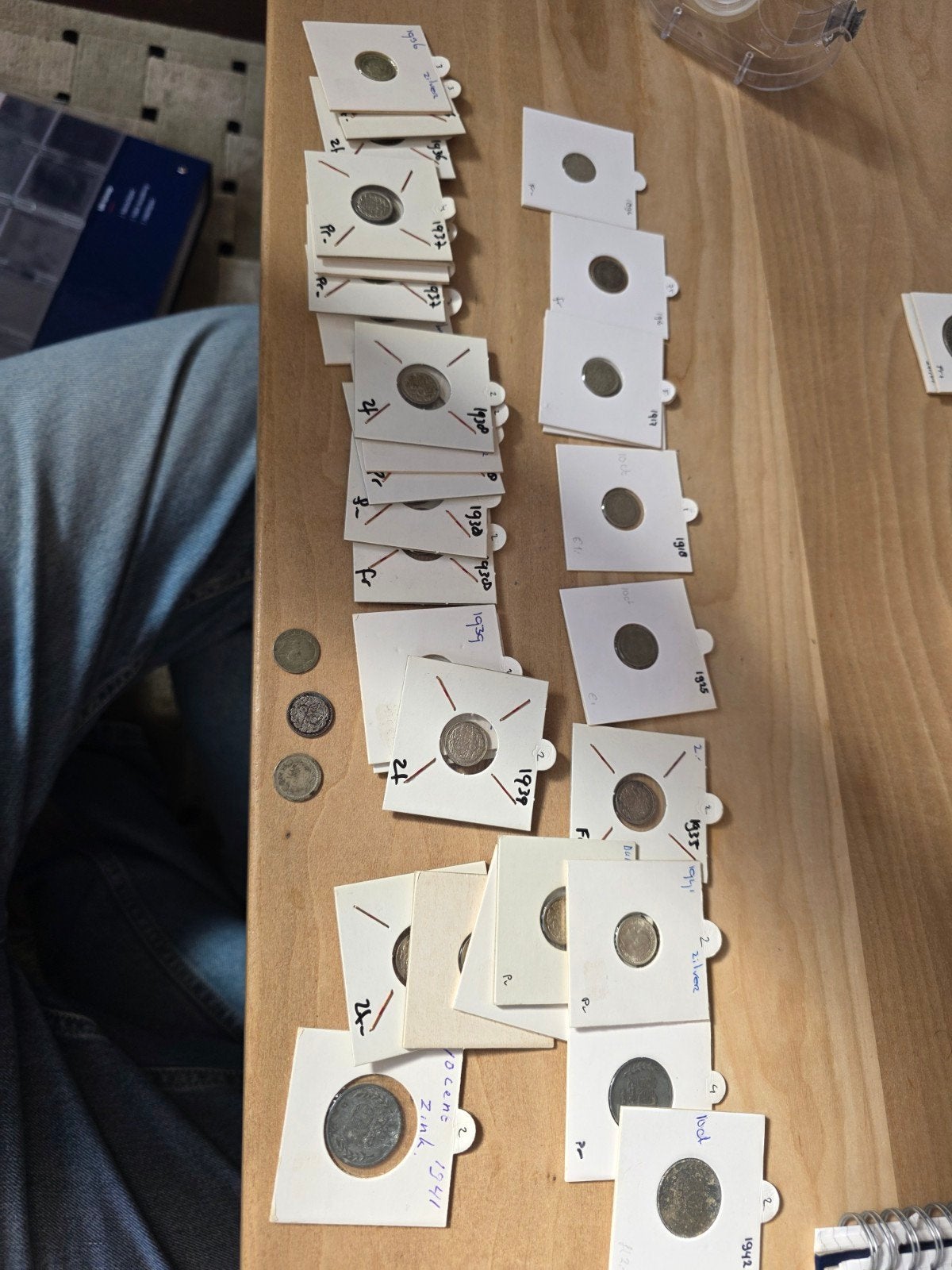33x 10 cent munten, waarvan 30x zilver - diverse jaartallen, Setje, Zilver, Ophalen of Verzenden, 10 cent