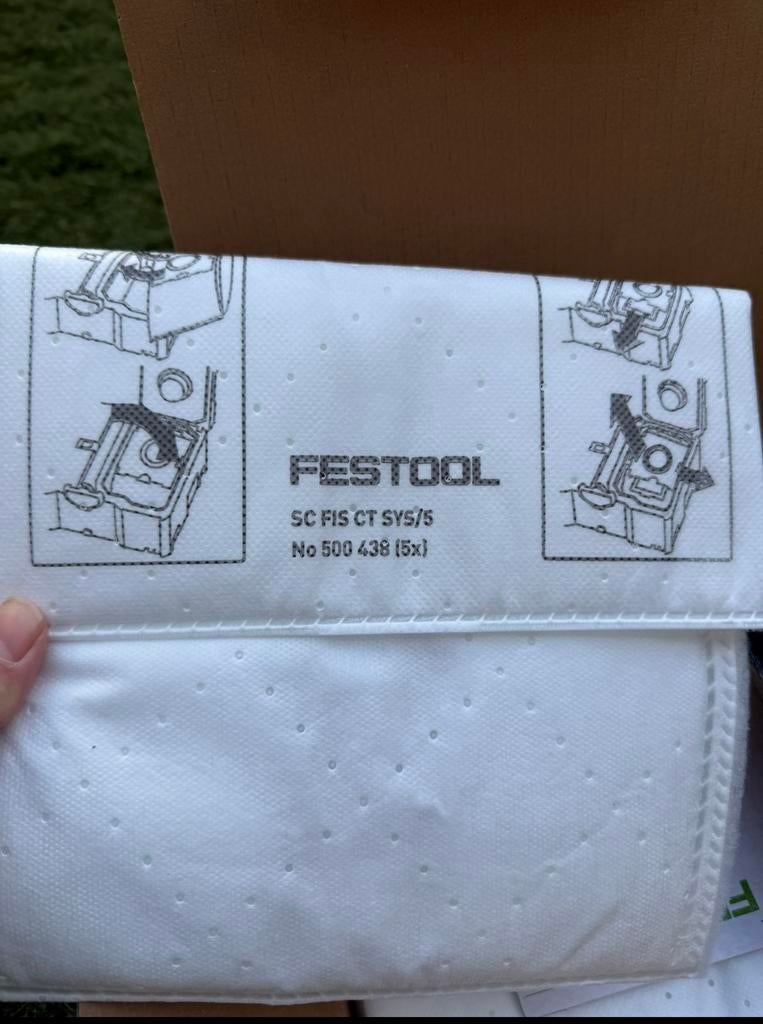 Festool stofzakken SC FIS-CT SYS/5 (5 stuks), Ophalen of Verzenden, Zo goed als nieuw, Eenpersoons, Kussen