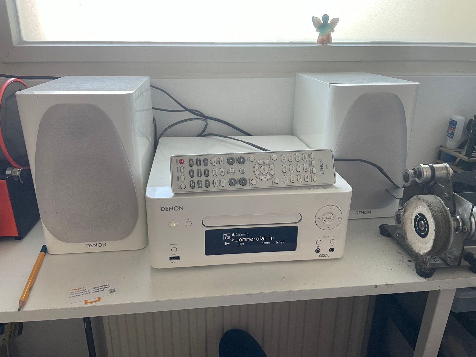 Denon Ceol RCD-N8 met speakers en afstandsbediening, Gebruikt, Denon, Ophalen of Verzenden, Microset