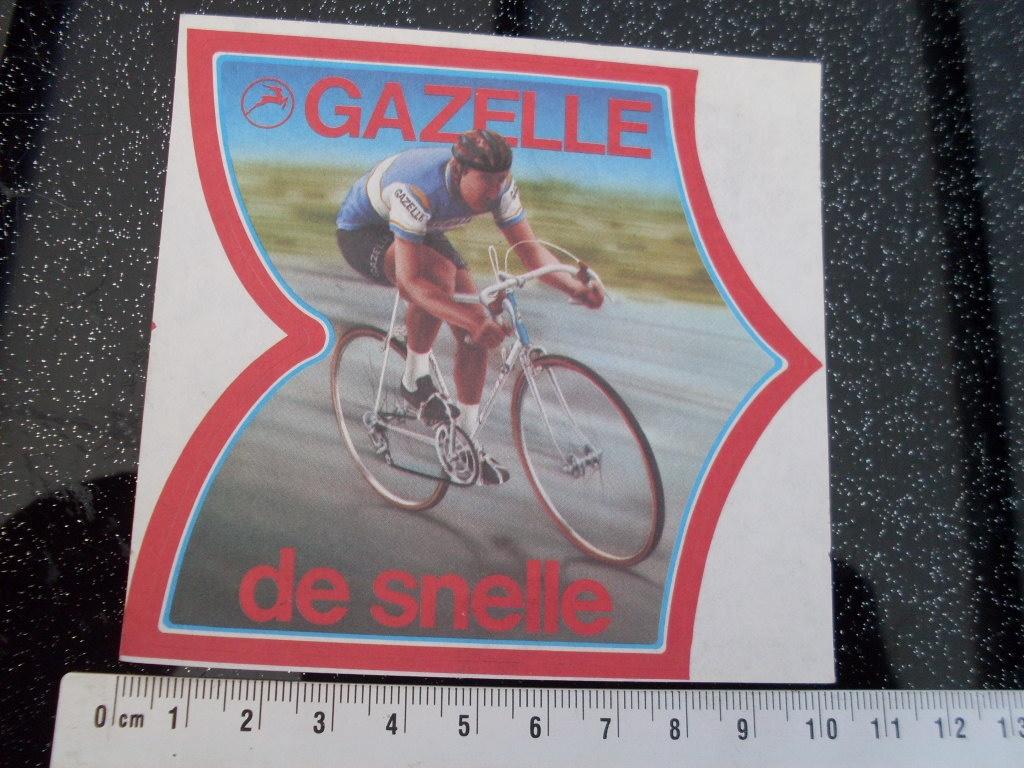 sticker gazelle de snelle racefietsen wielrenfietsen logo, Verzenden, Zo goed als nieuw, Merk