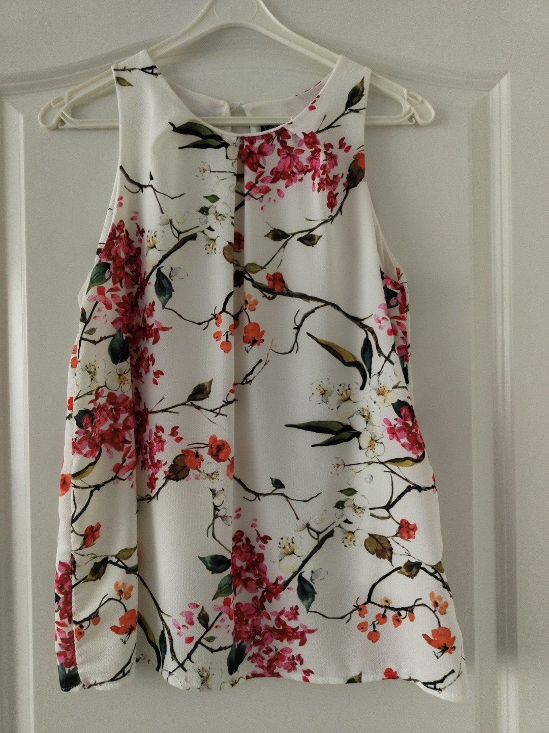 Perla nera zomerse top wit met sierlijke bloemenprint mt s, Perla Nera, Wit, Ophalen of Verzenden, Zo goed als nieuw
